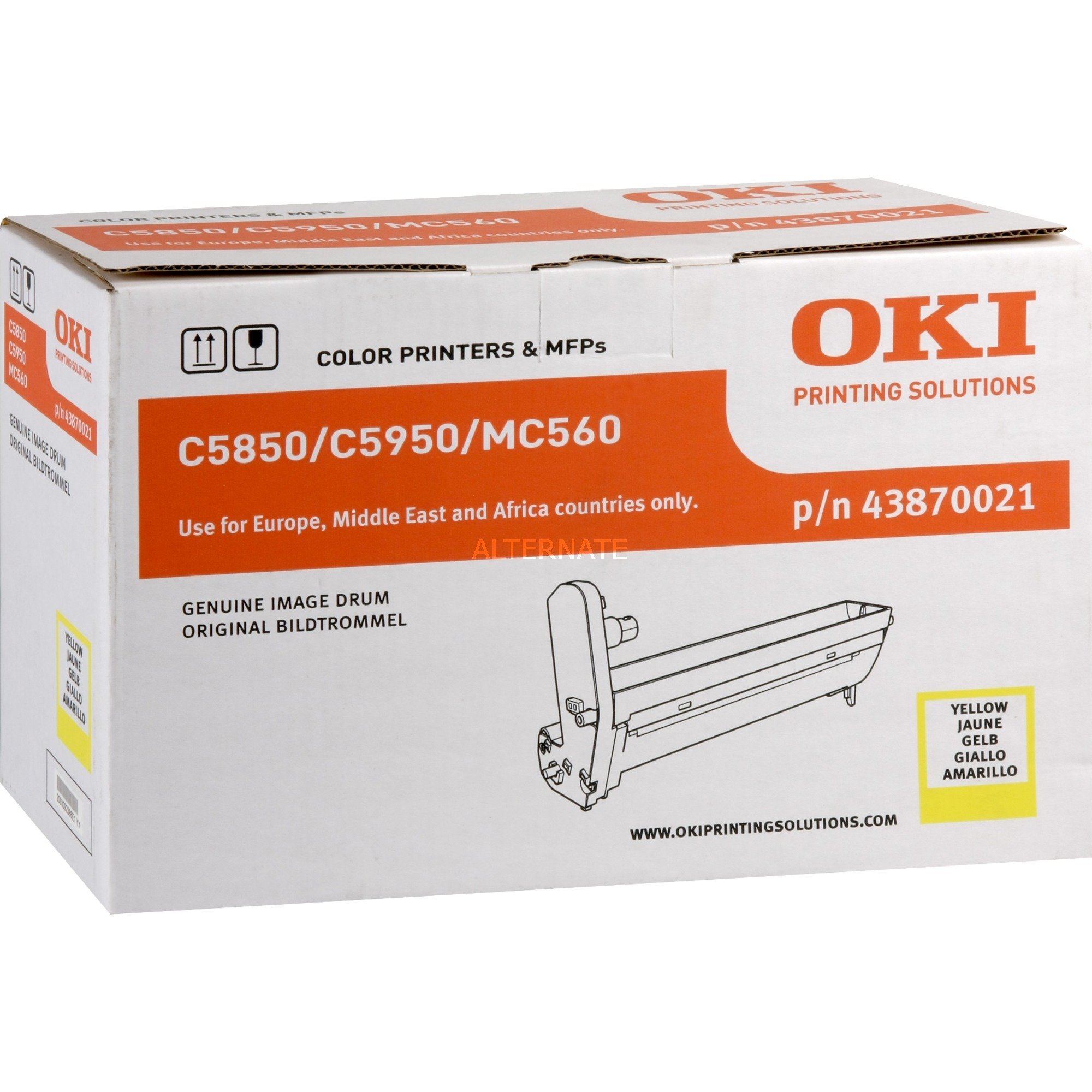 OKI Bildtrommeleinheit Gelb 43870021 | 05031713040170