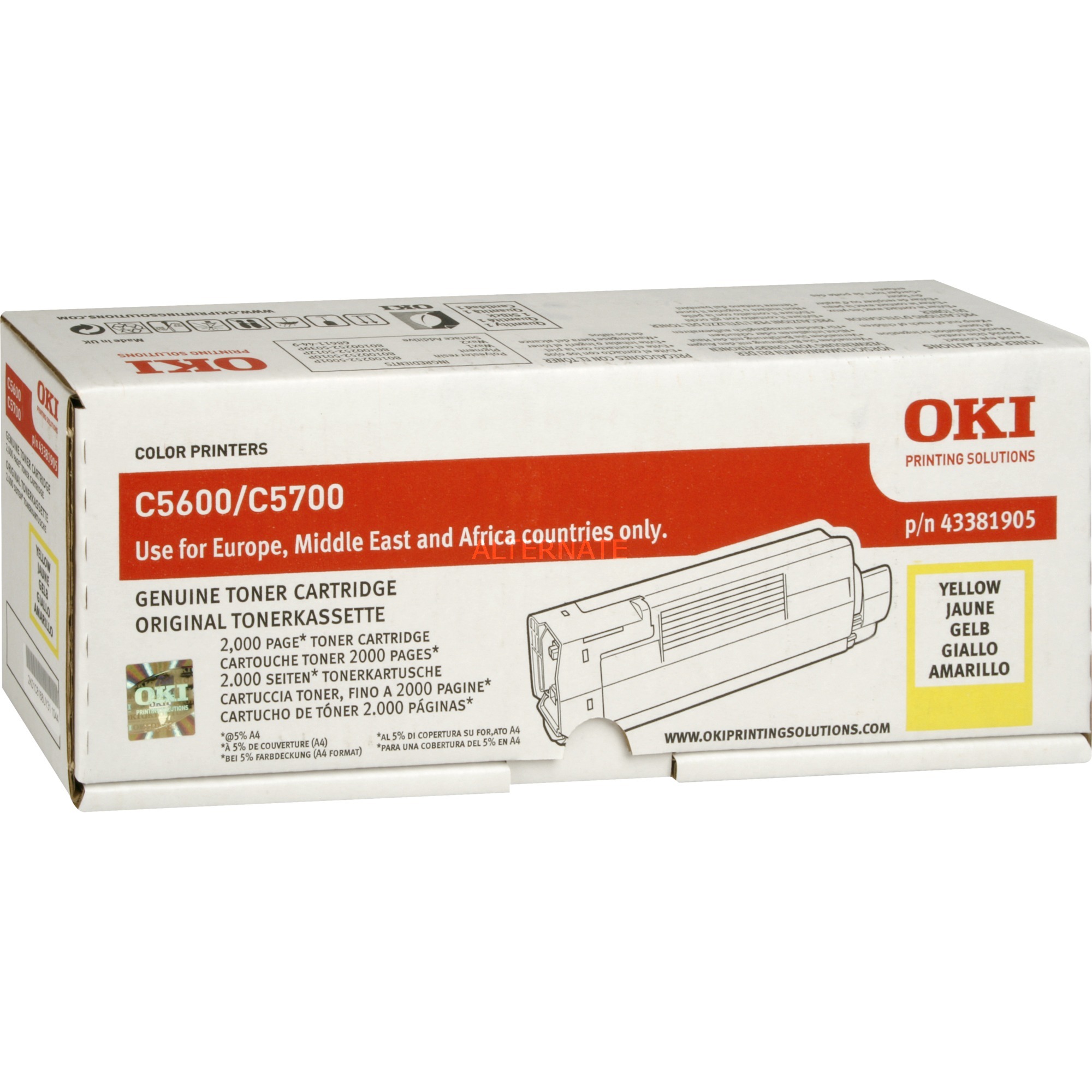 OKI Toner Gelb 43381905 | 05031713031390 OKI Toner Gelb 43381905 | 05031713031390