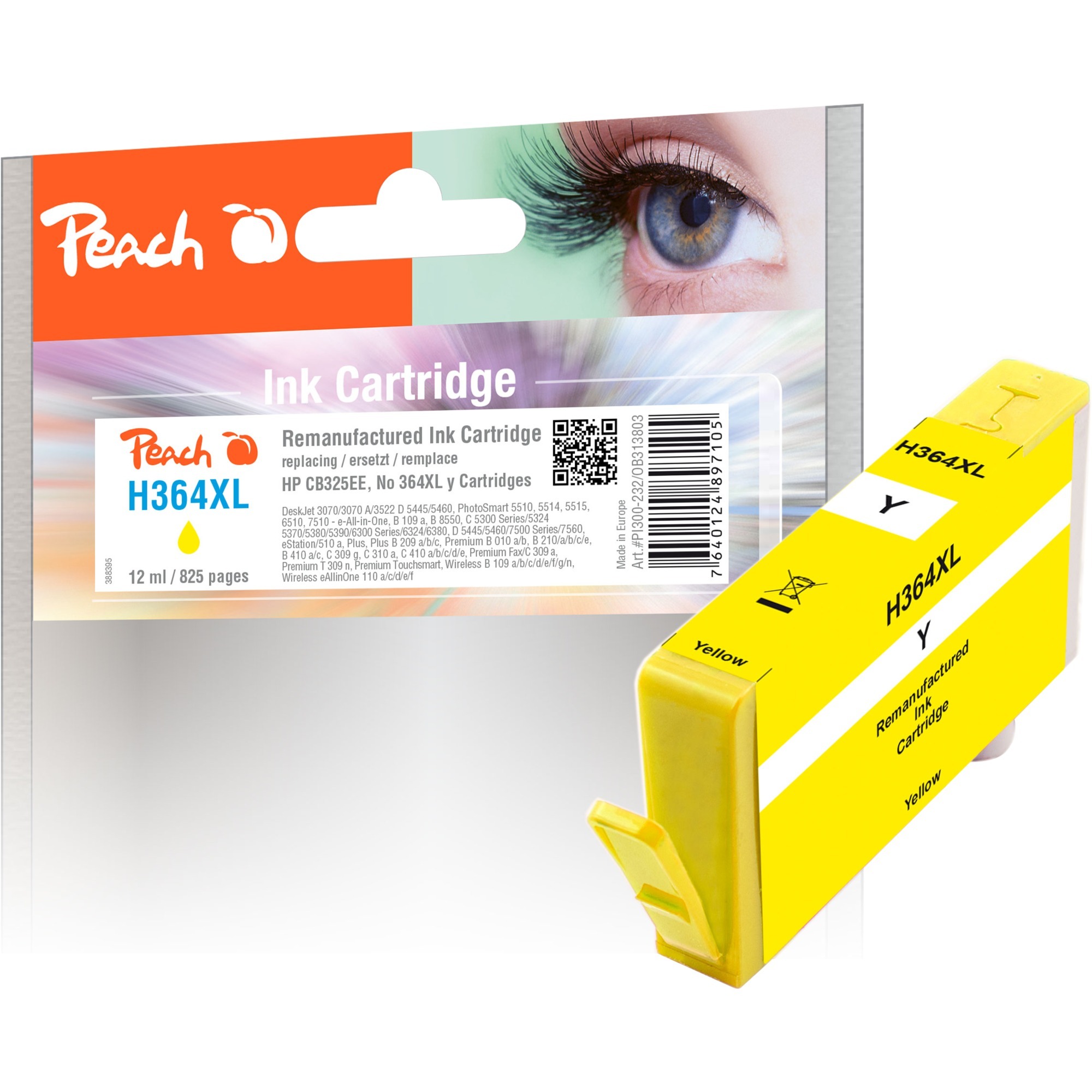 Peach Tinte gelb Nr. 364XL/CB325EE | 07640124897105 Peach Tinte gelb Nr. 364XL/CB325EE | 07640124897105