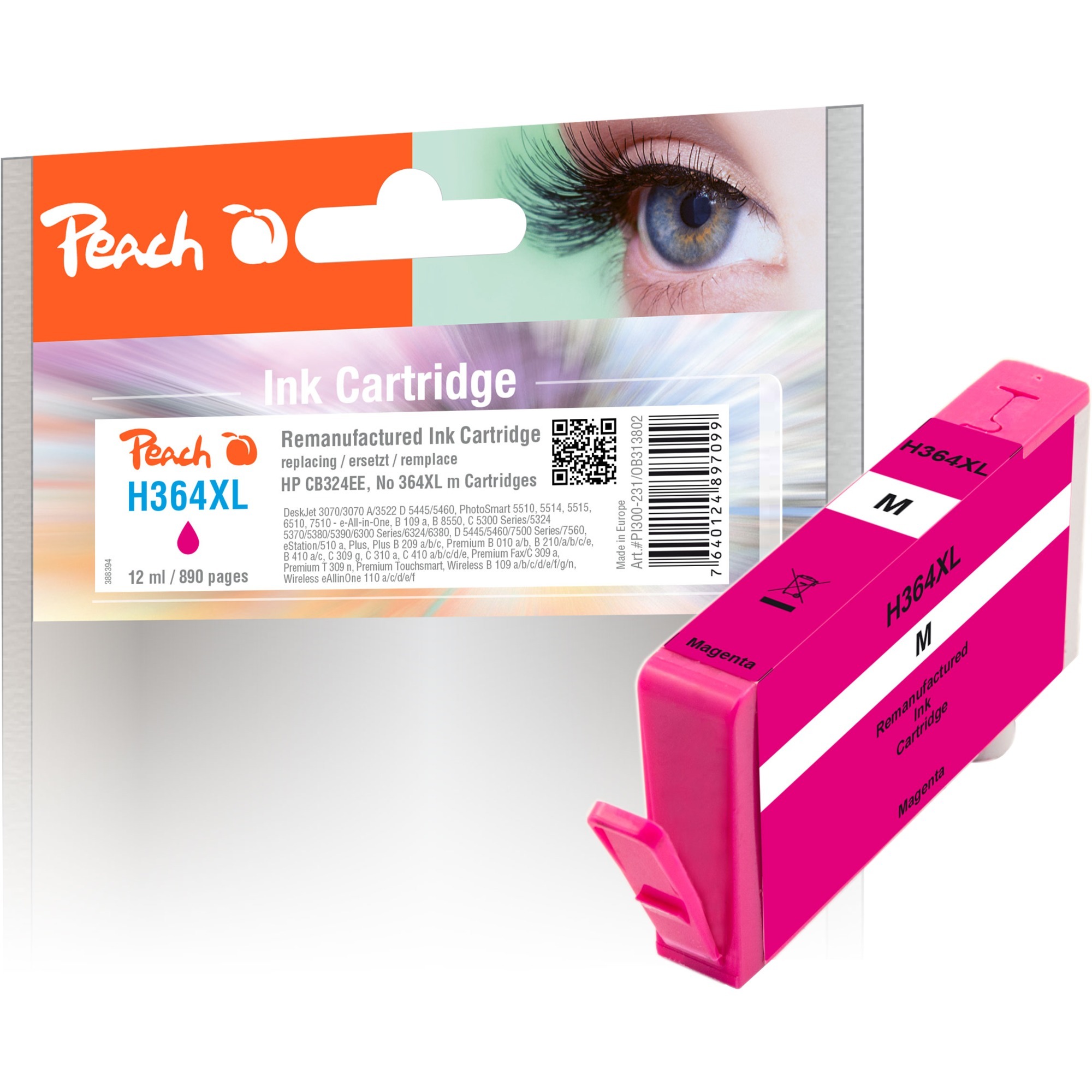 Peach Tinte magenta Nr. 364XL/CB324EE | 07640124897099 Peach Tinte magenta Nr. 364XL/CB324EE | 07640124897099