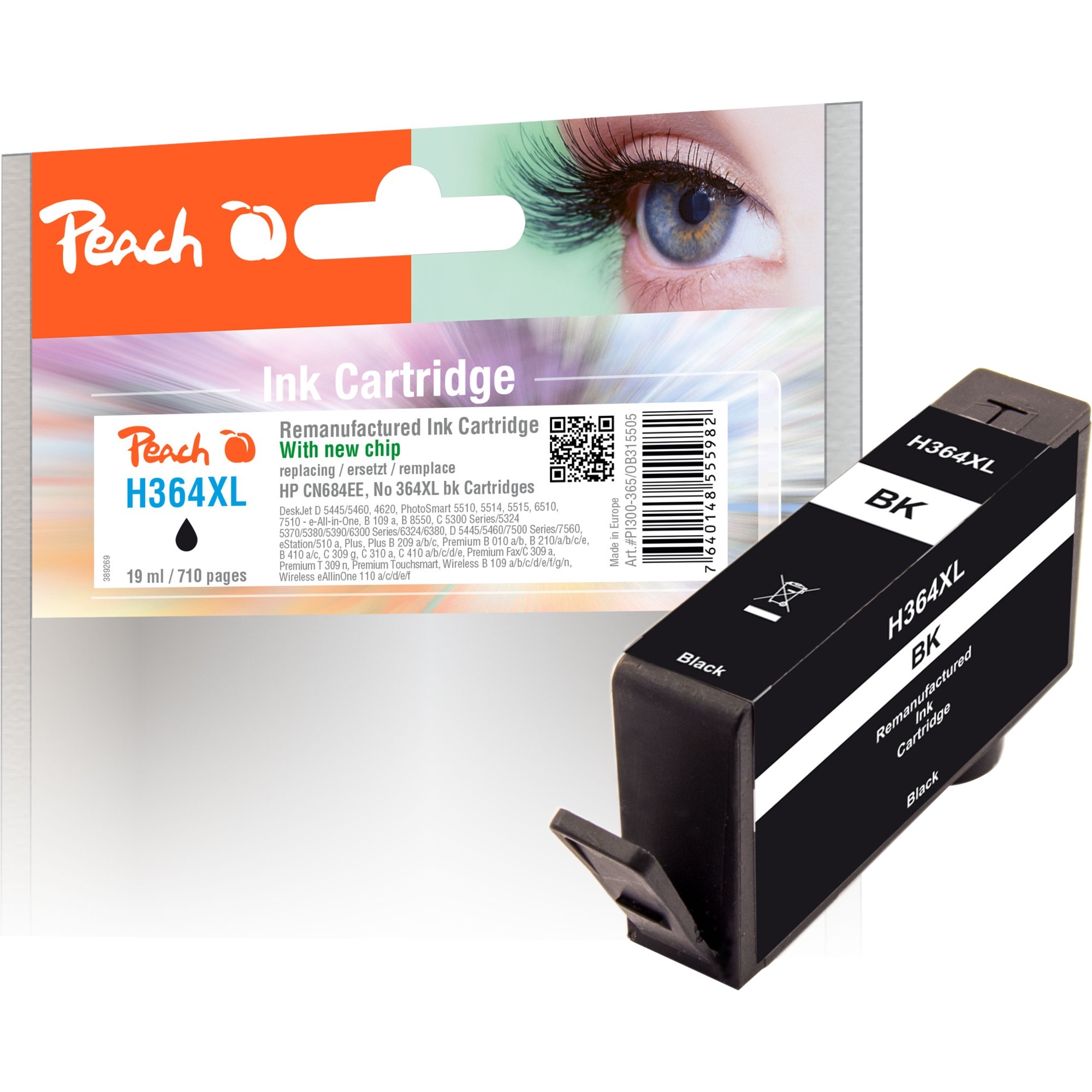 Peach Tinte schwarz Nr. 364XL/CN684EE | 07640148555982 Peach Tinte schwarz Nr. 364XL/CN684EE | 07640148555982