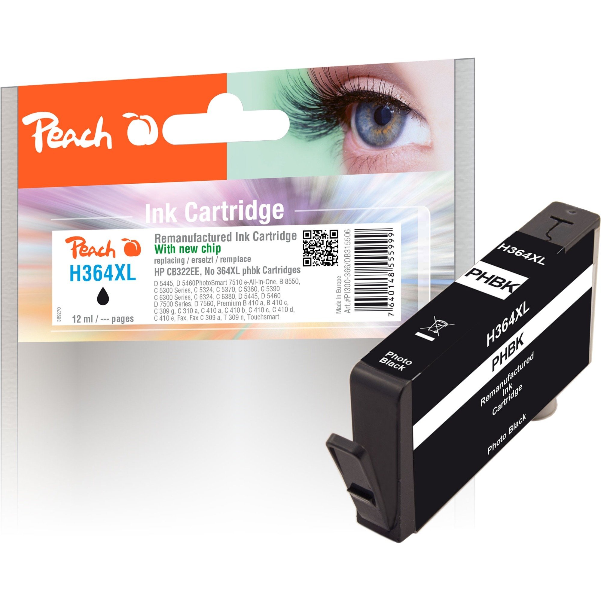 Peach Tinte schwarz foto Nr. 364XL/CB322EE | 07640148555999 Peach Tinte schwarz foto Nr. 364XL/CB322EE | 07640148555999