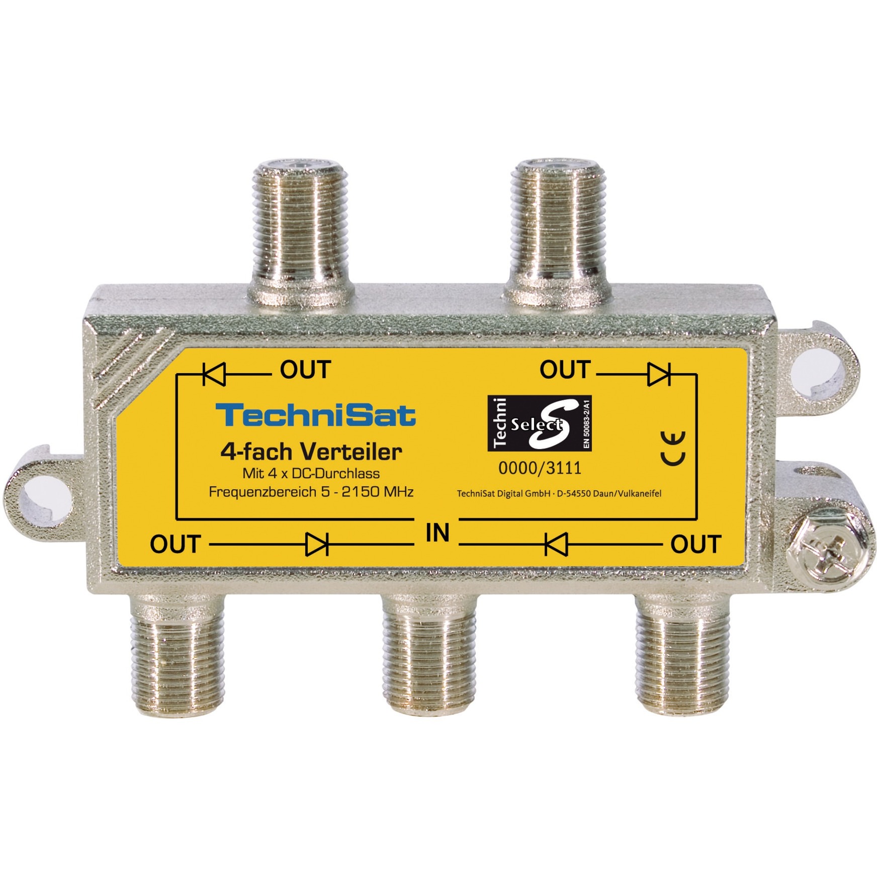 Technisat 4-Wege Verteiler | 04019588031111 Technisat 4-Wege Verteiler | 04019588031111