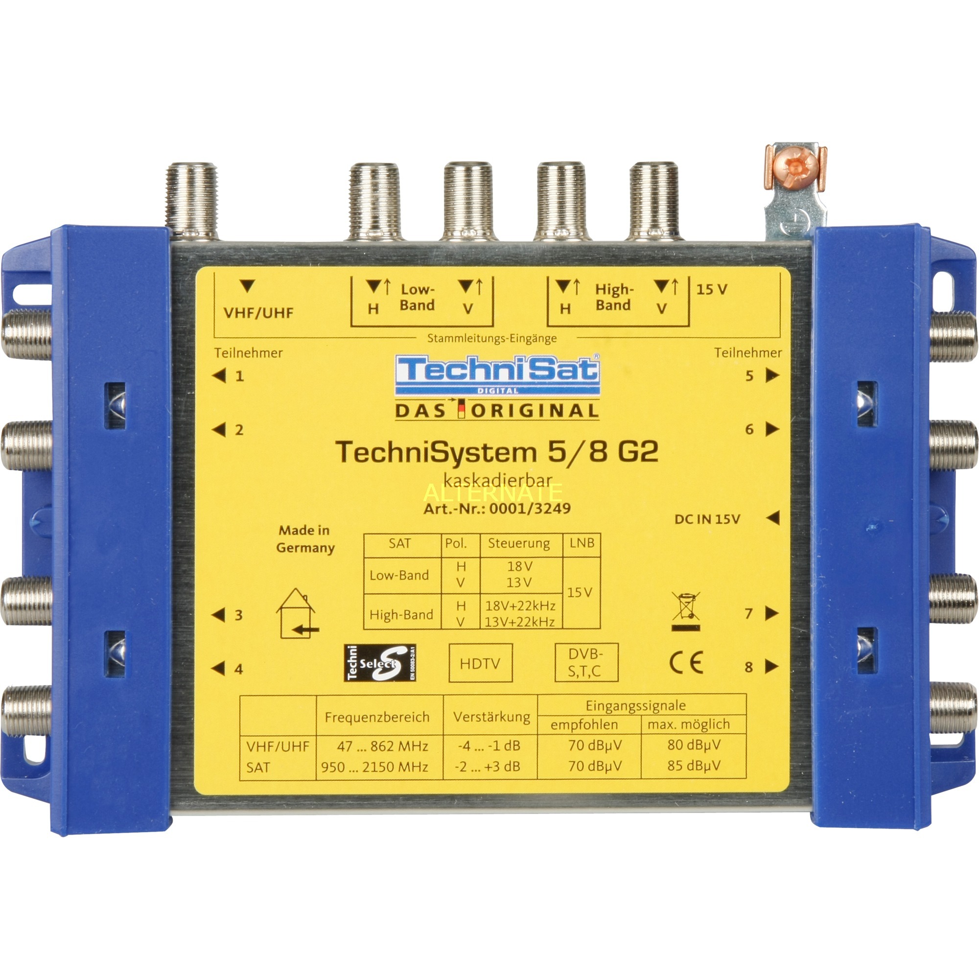Technisat TechniSystem 5/8 G2 DC-NT, Multischalter | 04019588132498 Technisat TechniSystem 5/8 G2 DC-NT, Multischalter | 04019588132498