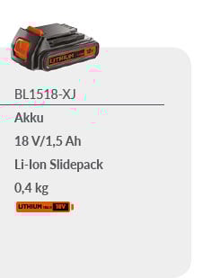 Akku BL1518-XJ, 18Volt 1,5Ah (F5) Akku BL1518-XJ, 18Volt 1,5Ah (F5)