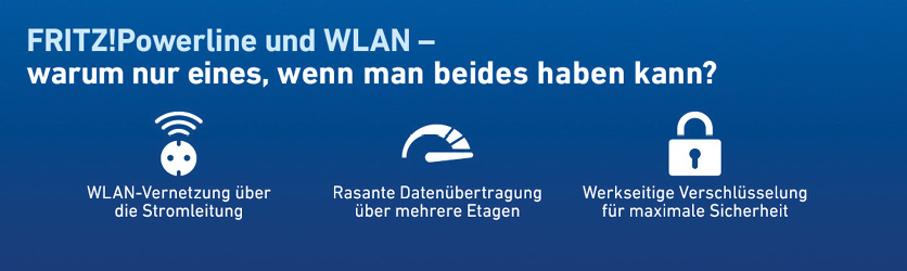 FRITZ!Powerline und WLAN- FRITZ!Powerline und WLAN-
