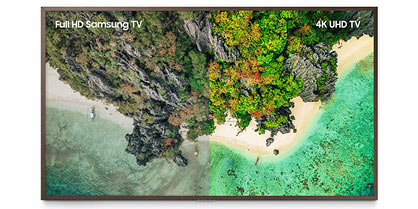 Full HD Samsung TV vs. 4K UHD TV Full HD Samsung TV vs. 4K UHD TV