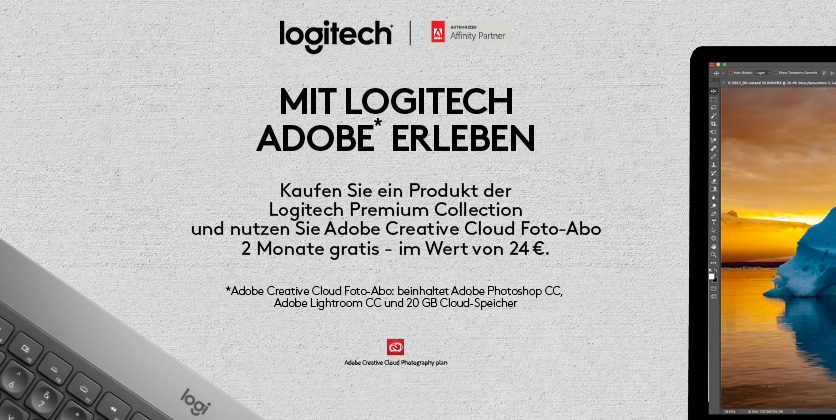 Mit Logitech Adobe erleben Mit Logitech Adobe erleben