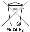 Durchgestrichene Mülltonne