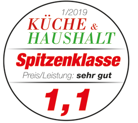 "SEHR GUT (1,1)" 01/2019 Küchen & Haushalt