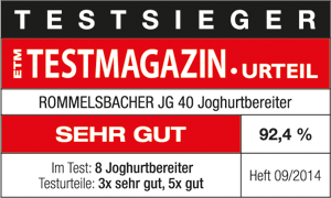 "SEHR GUT (92,4%)" 09/2014 "ETM Testmagazin