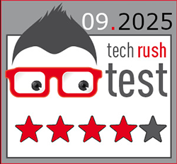 "4 von 5 Sterne" 09/2025 Tech Rush Test