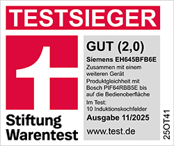 "Testsieger, Gut (2,0)" 11/2025 Stiftung Warentest