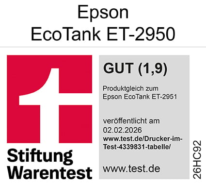 Stiftung Warentest GUT (1,9)