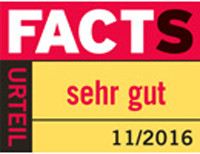Urteil "sehr gut" 11/2016 FACTS