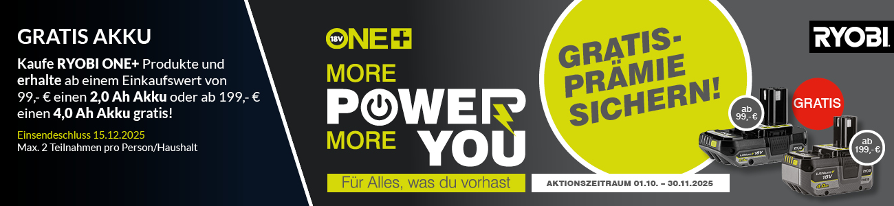Pop-Up: Ryobi More Power More You Promotion