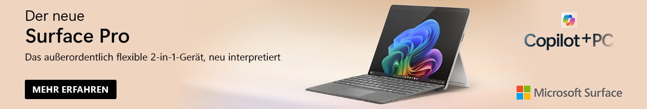 Microsoft Surface Pro Landingpage