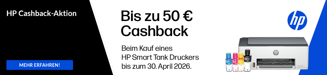 Drucker Smart Tank Cashback Januar - April 2026 Pop Up