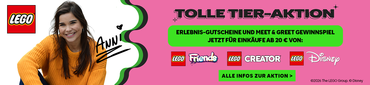 Pop-Up: LEGO Fokus Kampagne "Girls (XF Animals)" Werbemittel