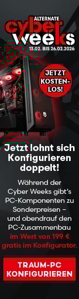 ALTERNATE Cyber Weeks - kostenlose Baupauschale