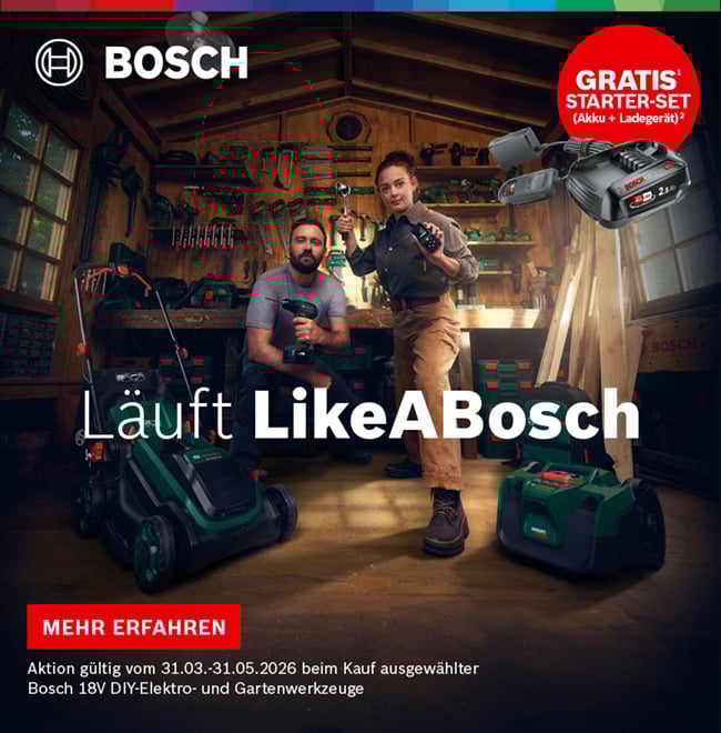 Bosch DIY Gratis Akku Aktion