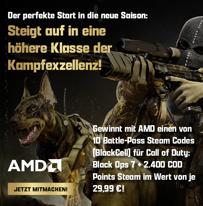 AMD Black Cell Season Pass + 2400 COD Points TikTok Gewinnspiel