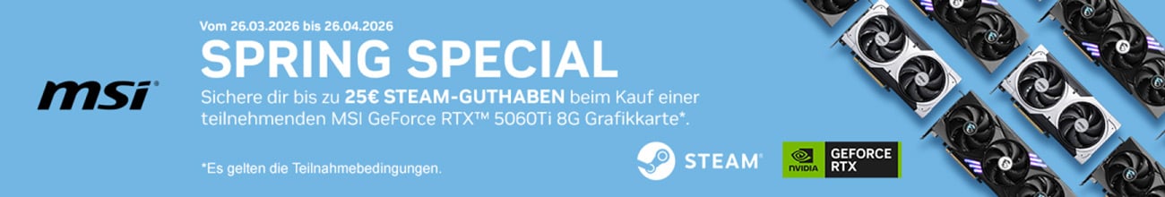 MSI HW Grafikkarten Steam Aktion