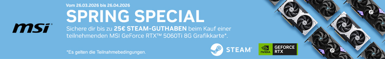 MSI HW Grafikkarten Steam Aktion