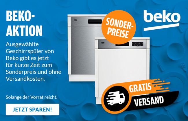 Beko Geschirrspüler Versandkostenfrei Aktion