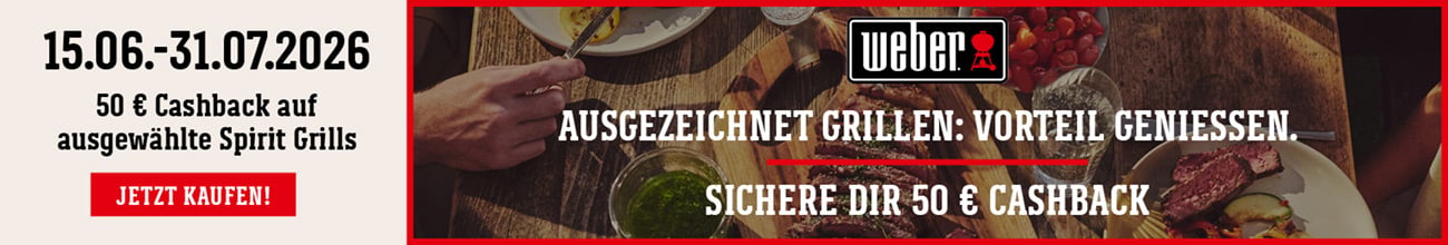 50€ Cashback auf ausgewählte Spirit Grills