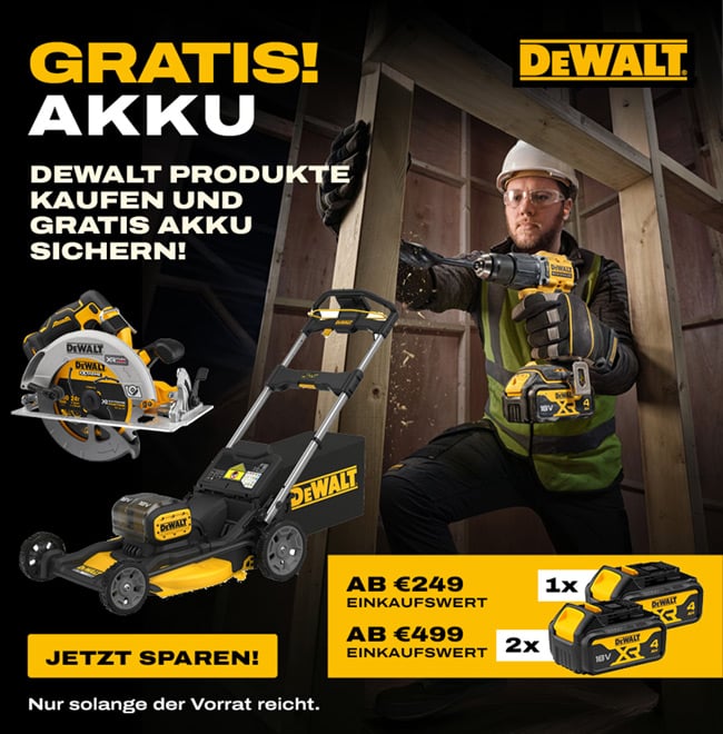 Dewalt Gratis Akku Aktion