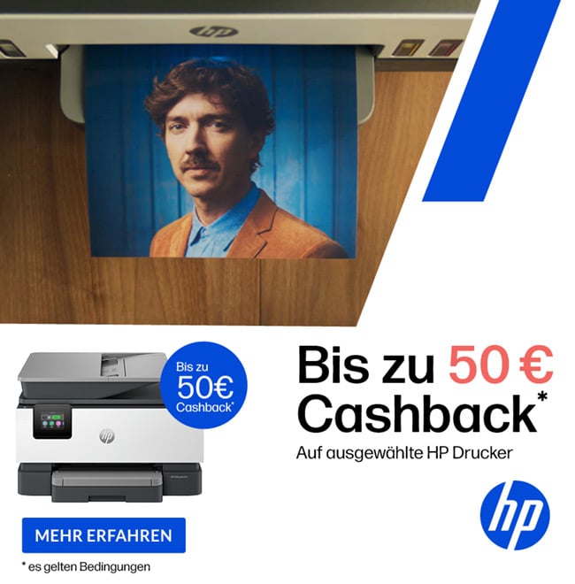 Bis zu 50 € Cashback - HP Drucker