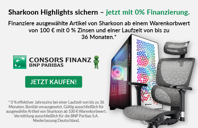 Consors Sharkoon 0% Finanzierung