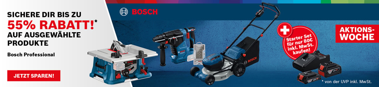 Bosch Powertools - Sichere dir bis zu 55% Rabatt!