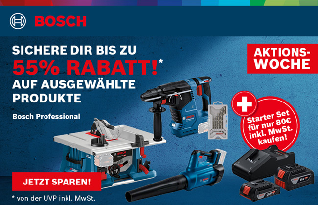 Bosch Powertools - Sichere dir bis zu 55% Rabatt!