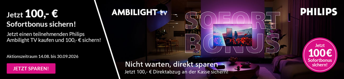 100,- €  Sofortbonus sichern!