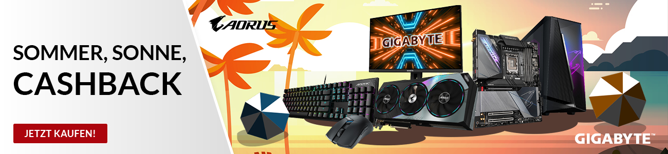 Gigabyte HW: Sommer Steam oder Cashback Aktion 2024