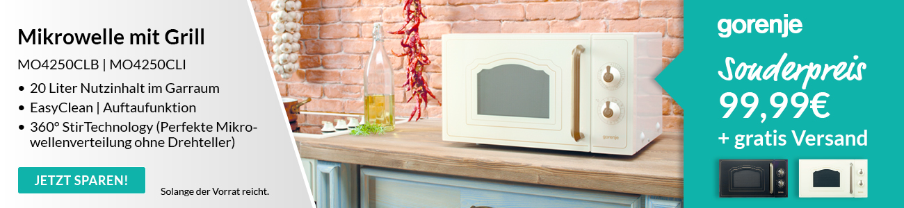 Gorenje Sonderpreis Aktion Retro Mikrowellen