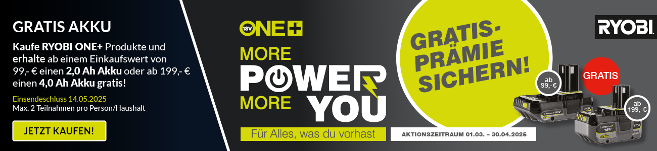 Ryobi More Power More You Promotion