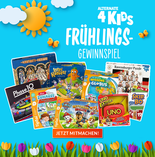 Frühlings-Gewinnspiel (Intern) ALTERNATE FOR KIDS Lottery Gewinnspiel