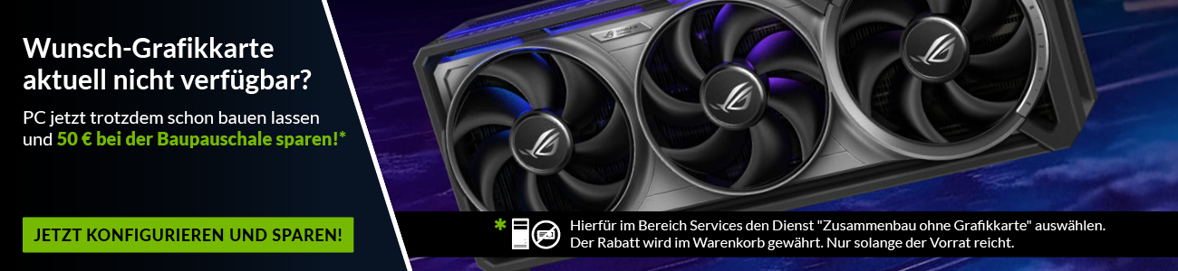 ALTERNATE Stageteaser PC-Konfigurator / Rabatt bei Zusammenstellung ohne Grafikkarte