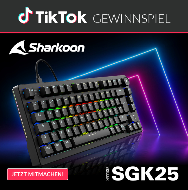 Sharkoon SKILLER SGK25 TikTok Gewinnspiel KW 16