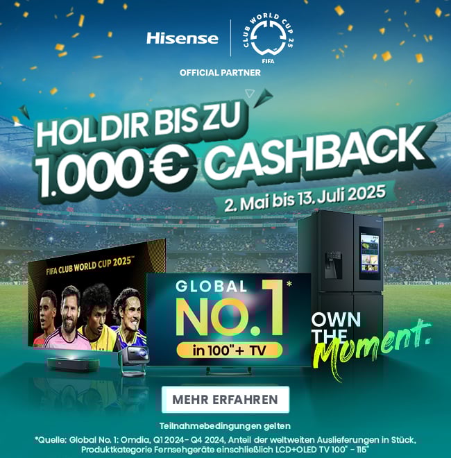 Hisense FIFA CWC Cashback Kampagne 2025