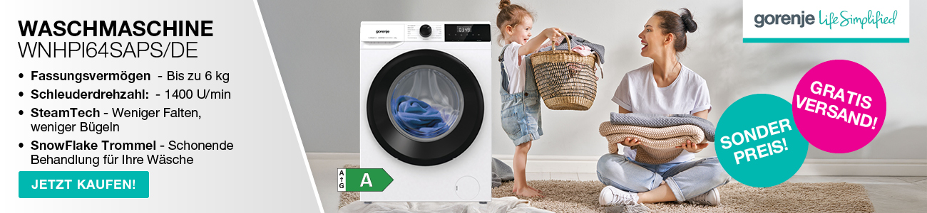 Gorenje Stageteaser auf Waschmaschinen und Haushalt