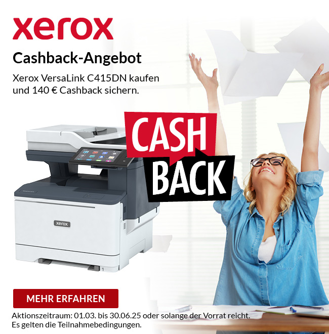 Xerox Cashback-Aktion Q2 2025