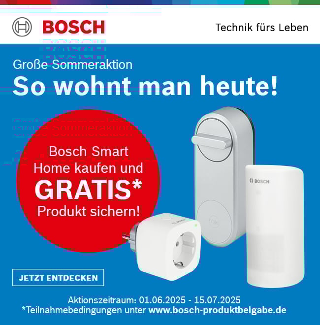 Bosch Smart Home Sommer Beigaben Aktion