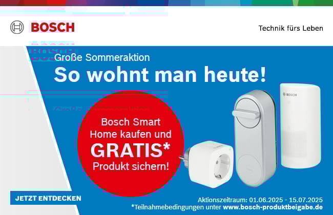 Bosch Smart Home Sommer Beigaben Aktion