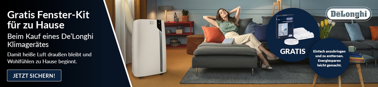 Pop-Up: DeLonghi Fenster-Kit Aktion