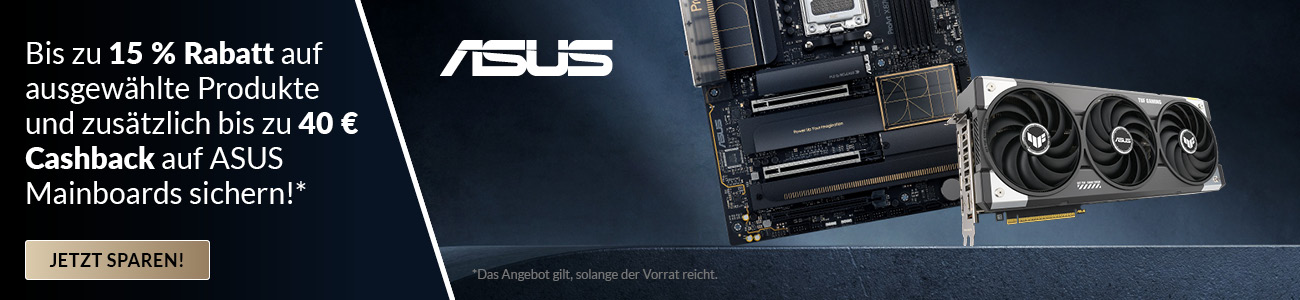 40€ Cashback auf ASUS Mainboards sichern