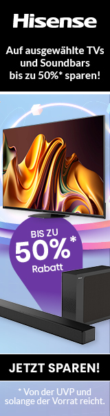 Auf ausgewählte TVs und Soundbars bis zu 50% sparen